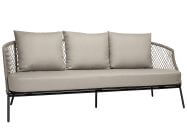 Stern Odea 3-Sitzer Lounge Sofa schwarz matt Kordel salt