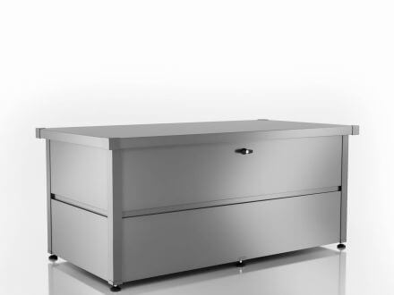 Vorschau: Guardi Gartenbox Auflagenbox M silber metallic 165cm