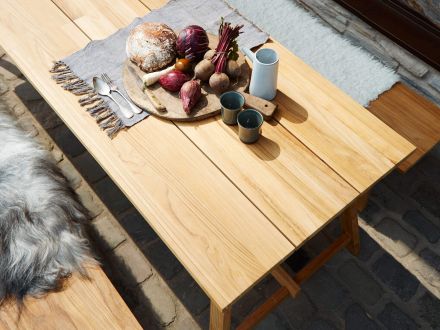 Vorschau: solpuri Country Dining Tisch Teak rustique 240x80cm