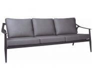 Stern Vanda 3-Sitzer Sofa anthrazit mit Auflage seidengrau