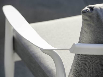 Vorschau: Stern Vanda 3-Sitzer Sofa weiß mit Auflage seidengrau