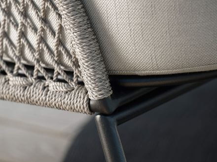 Vorschau: Stern Odea 2-Sitzer Lounge Sofa schwarz matt Kordel salt