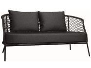 Stern Odea 2-Sitzer Lounge Sofa schwarz matt Kordel pepper