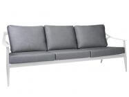 Stern Vanda 3-Sitzer Sofa weiß mit Auflage seidengrau