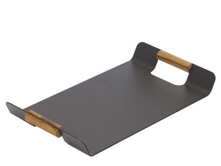 ZEBRA Tray Tablett 55x30 Aluminium graphite Teak