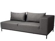 Taavi 2,5-Sitzer Sofa Armlehne links Outdoorstoff seidenschwarz