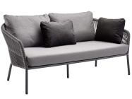 solpuri Loop Lounge 2-Sitzer Sofa Alu anthracite String-Flex anthracite