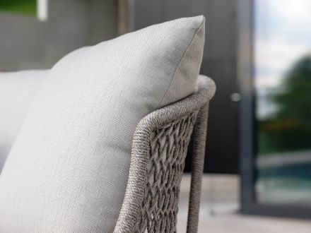 Vorschau: Stern Odea 3-Sitzer Lounge Sofa schwarz matt Kordel salt